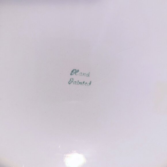 Vintage Hand Painted Ceramic Salad Serving Bowl #744 12" Lemon Motif MCM - Picture 10 of 12